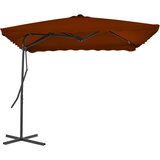  Vrtni suncobran s čeličnim stupom 250 x 250 x 230 cm terakota | Eponuda.ba