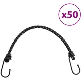 vidaXL Bungee vrv z odsevnimi trakovi in kavlji 50 kosov 46 cm