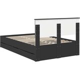  Krevetna konstrukcija Crna 120 x 190 cm Inženjersko Drvo | shoptok.hr