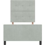  Postelja Svetlo siva 100x200 cm Velur, (22049534) | Shoptok.si