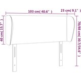  Uzglavlje s ušima svjetlosivo 103x23x78/88 cm od tkanine | shoptok.hr