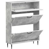  Ormar za cipele HAARLEM 78 x 24 x 103 cm Konstruirano drvo - Betonska siva | shoptok.hr