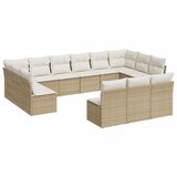 13-dijelni set vrtnih sofa s jastucima poliratan Bež | shoptok.hr