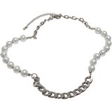 Urban Classics Accessoires Pearl Various Chain Necklace silver Cene