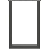  Noge za blagovaonski stol U-oblik 2 kom antracit 50 x (72-73) cm čelik | Eponuda.com