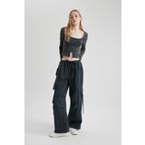 Defacto Cool Wide Leg Cargo Gabardine Trousers Cene