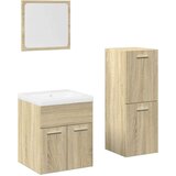 vidaXL 4-dijelni set kupaonskog namještaja boja hrasta sonome drveni | shoptok.hr