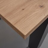 Bessagi Home Raztegljiva Miza Claudio, Temno Siva, Hrast, 160-200x90 | Shoptok.si