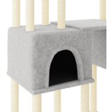  Penjalica za mačke sa stupovima za grebanje svjetlosiva 199 cm | shoptok.hr