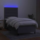  box spring s madracem LED tamnosivi 80 x 200 cm tkanina | shoptok.hr