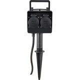 Heitronic 35466 razvodna utičnica 2-struki crna s klinom za zemlju | Eponuda.ba