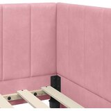  Kutni okvir kreveta Ružičasta 100 cm x 200 cm Baršun | shoptok.hr