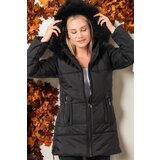 Dewberry Z6668 WOMEN'S COAT-PLAIN BLACK Cene