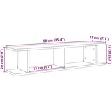 vidaXL Stenska polica 2 kosa starinski les 90x18x20 cm inženirski les | Shoptok.si
