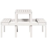  Stol za piknik bijeli 110 x 134 x 75 cm od masivne borovine | shoptok.hr