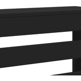 vidaXL Pokrov za radiator črn 175x20x82 cm inženirski les | Shoptok.si