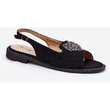 S. BARSKI Women's Sandals With Decorative Heart S.Barski KV27-018 Black | Shoptok.si