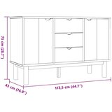  Kreveta OTTA Crna 113,5 x 43 x 73 cm Masivna borovina | shoptok.hr