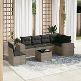 vidaXL 7-dijelni set vrtnih sofa sivi od poliratana | shoptok.hr