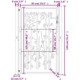  Vrtna vrata antracit 100x125 cm čelična s uzorkom bambusa | shoptok.hr