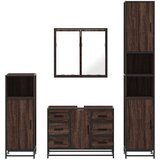 vidaXL 4-dijelni set kupaonskog namještaja boja smeđeg hrasta drveni | shoptok.hr