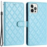 INORCO Za iPhone 12/12 Pro PU usnjen ovitek za telefon, denarnica, stojalo, šivanje, črta, tekstura romba, etui za telefon, (22033357) Cene
