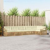  Set vanjskih sofa 6 pcs Bijela i krem 404 x 166,5 x 73 cm | shoptok.hr
