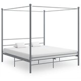  Okvir za krevet s nadstrešnicom sivi metalni 180 x 200 cm | shoptok.hr