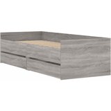  Okvir kreveta s ladicama siva boja hrasta 100 x 200 cm | shoptok.hr