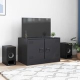 Furnova TV omarica črna 67x39x44 cm jeklo, (21923723) | Shoptok.si