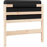  Tapecirani uzglavlje Smeđa i crna 75 cm Čvrsto borovo drvo | Eponuda.com