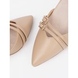 GOODIN Beige pumps with an open heel | Shoptok.si