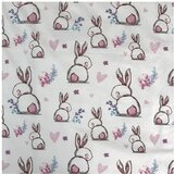 Jerry Fabrics Bela/rožnata bombažna otroška posteljnina za otroško posteljico 100x135 cm Bunny "Sweet" – | Shoptok.si