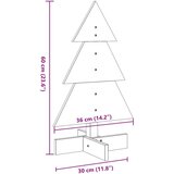 vidaXL Drveno ukrasno božićno drvce 60 cm od masivne borovine | shoptok.hr