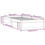  Za krevet od masivnog drva 90 x 200 cm | shoptok.hr