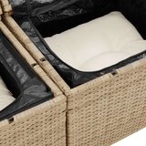 vidaXL 6-delni vrtni kavč set z blazinami bež poli ratan | Shoptok.si