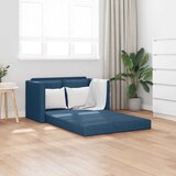  Podni kauč na razvlačenje 2-u-1 plavi 112x174x55 cm od tkanine | shoptok.hr