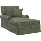 vidaXL Ležaljka s suknjom s jastukom Zelena 157 x 91 x 91 cm ARES - Zelena Cijene