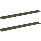  Polica na zidu Zidne 2 pcs Maslinasto zelena 100 x 9 x 2 5 cm - Maslinovo zelena 100 x 9 cm 2 | shoptok.hr