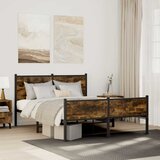  Metalni okvir kreveta bez madraca boja hrasta 137x190 cm | shoptok.hr