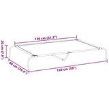 vidaXL dvignjena pasja postelja črna 150x90x20 cm tekstilen in jeklo | Shoptok.si