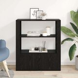 vidaXL Strani šal Črni hrast 30 x 80 x 90 cm Konstruiran les | Shoptok.si