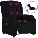  Električni masažni naslonjač od tkanine crni | shoptok.hr