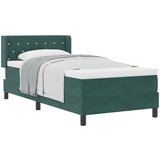 vidaXL Box Spring postelja z vzmetnico temno zelena 100x200 cm žamet, (22081004) Cene