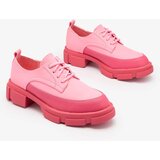 Resti Pink Women's Matte Half Shoes on a Solid Sole Trendy Chunky | Shoptok.si