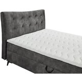 MID.YOU POSTELJA Z VZMETNICO 180 cm x 200 cm , tekstil, leseni material antracit | Shoptok.si