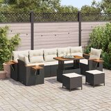  Sjedeća garnitura za vrt 10 pcs Crna 90 x 55 x 71 cm Poli ratan Cijene