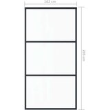 vidaXL Drsna vrata z opremo ESG steklo in aluminij 102x205 cm | Shoptok.si