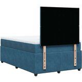 vidaXL Box spring postelja z vzmetnico modra 120x190 cm žamet | Shoptok.si