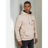 DStreet Bluza męska z kapturem jasnobeżowa | Shoptok.si